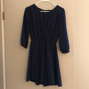 Blue long sleeve dress